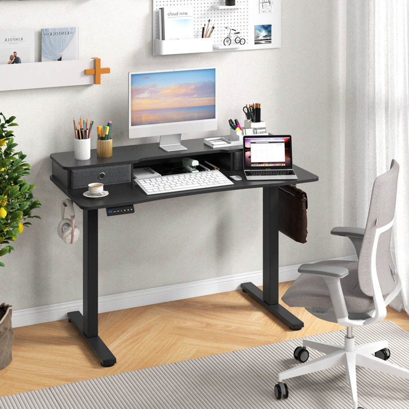 Étagère de rangement électrique avec 2 tiroirs, 48" W x 24" D, Black
