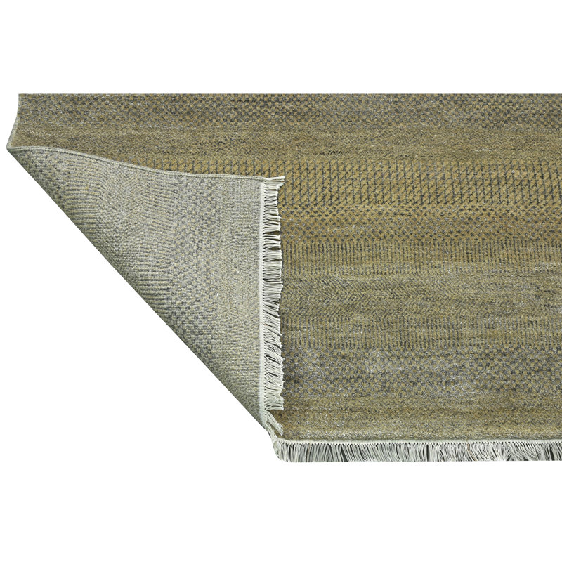 High-Quality Hand-Knotted Natural And Black Area Rug