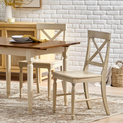 Ensemble de chaises de salle à manger en bois d'acacia, 2 pièces