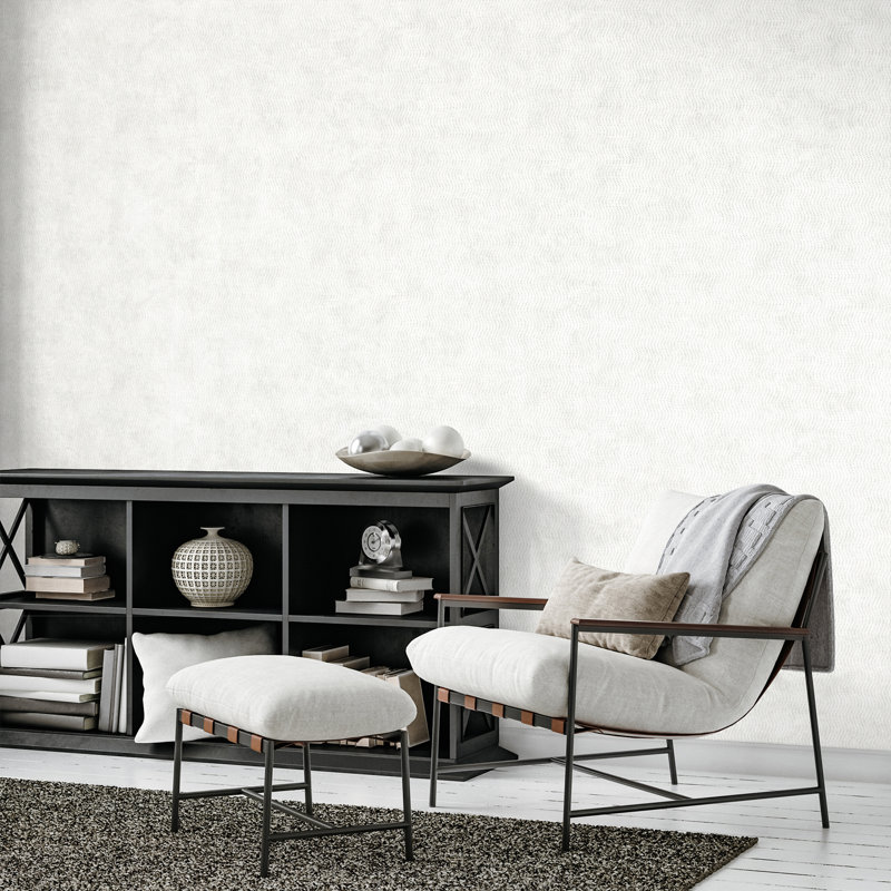 Rouleau de papier peint Precious Collection, Blanc / Blanc