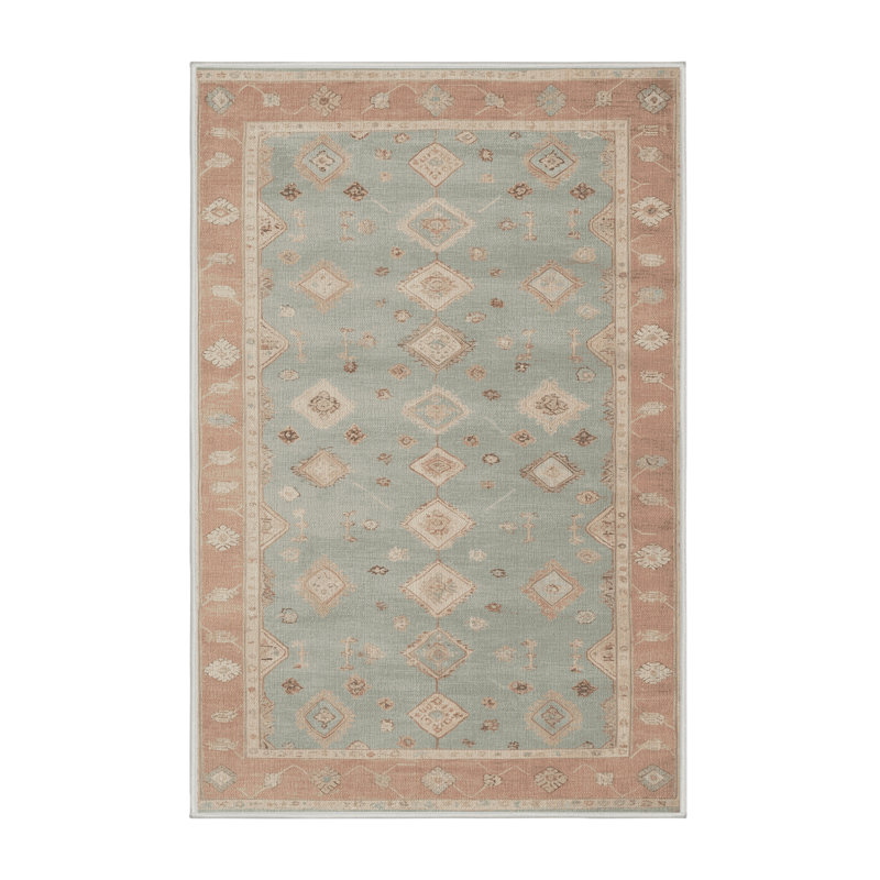 Tapis beige lavable à la machine Afyon, Tapis de couloir 2 pi x 4 pi