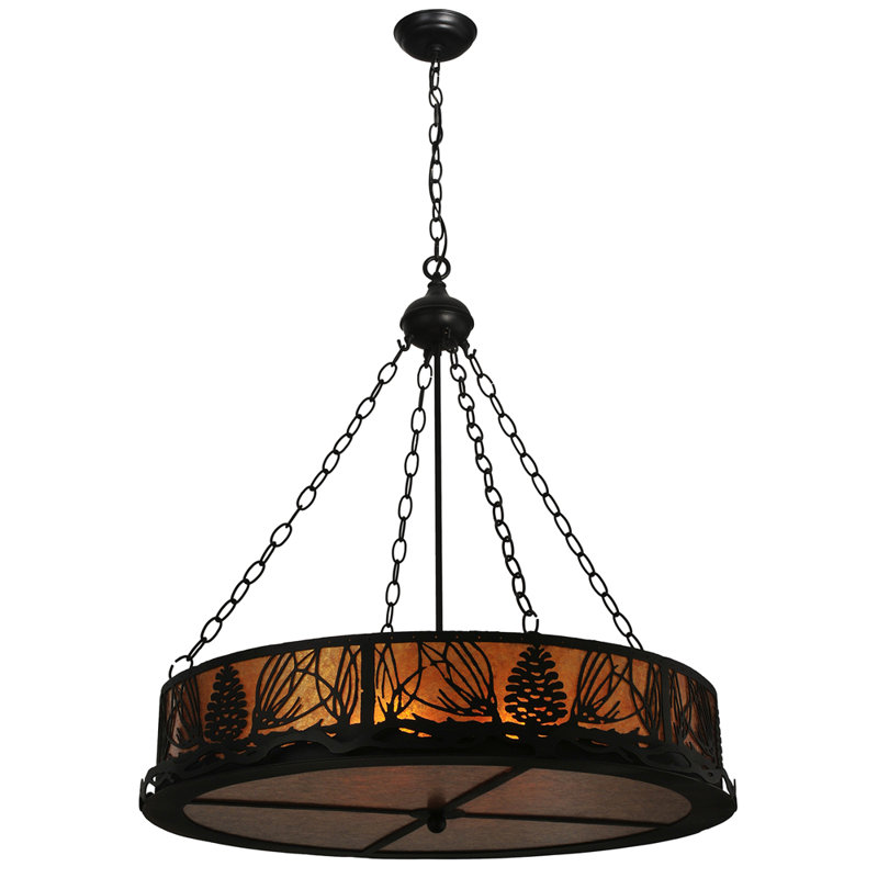 Lustre tambour 2 lumières unique/statement Mountain Pine