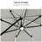 Roshundra Solar Powered LED 10' Square Cantilever Umbrella，Without Base