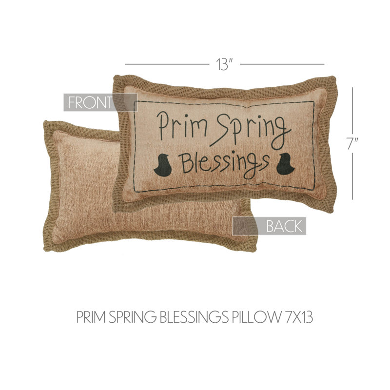 Spring In Bloom Cotton Reversible Throw Pillow