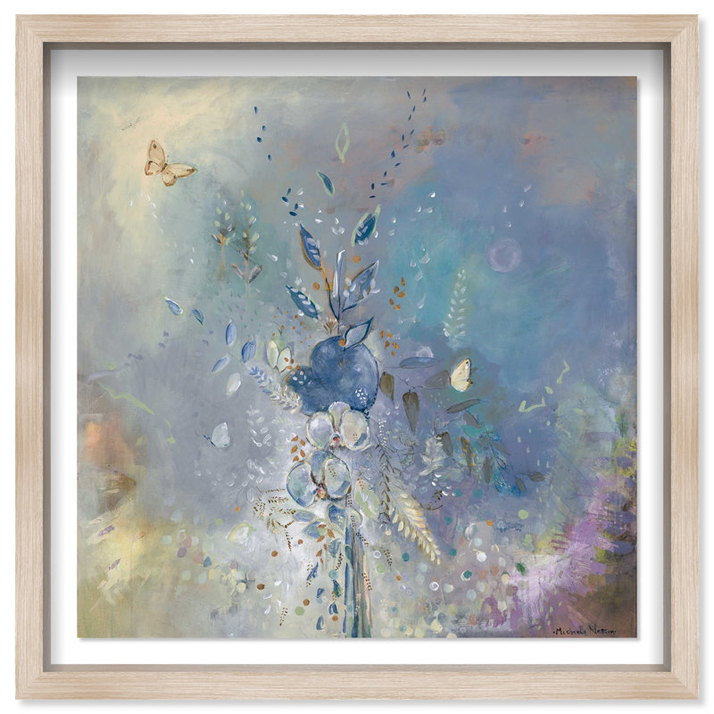 Oliver Gal Michaela Nessim - Orchid Dawn Abstract - Luxury Shadowbox Framed Wall Art, 31.5" H x 31.5" W