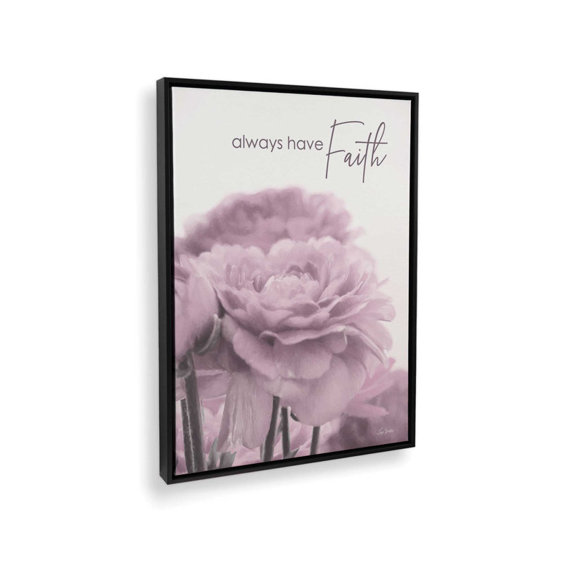 «Always Have Faith» par Lori Deiter, reproduction d'art, L 18 po x H 24 po, Noir, Toile avec cadre