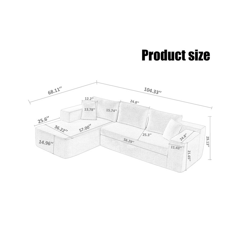 Pagona Upholstered 104.33'' Sofa, Green Polyester