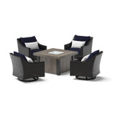 Deco Motion Fire 5 Piece Deep Seating Group with Cushion
