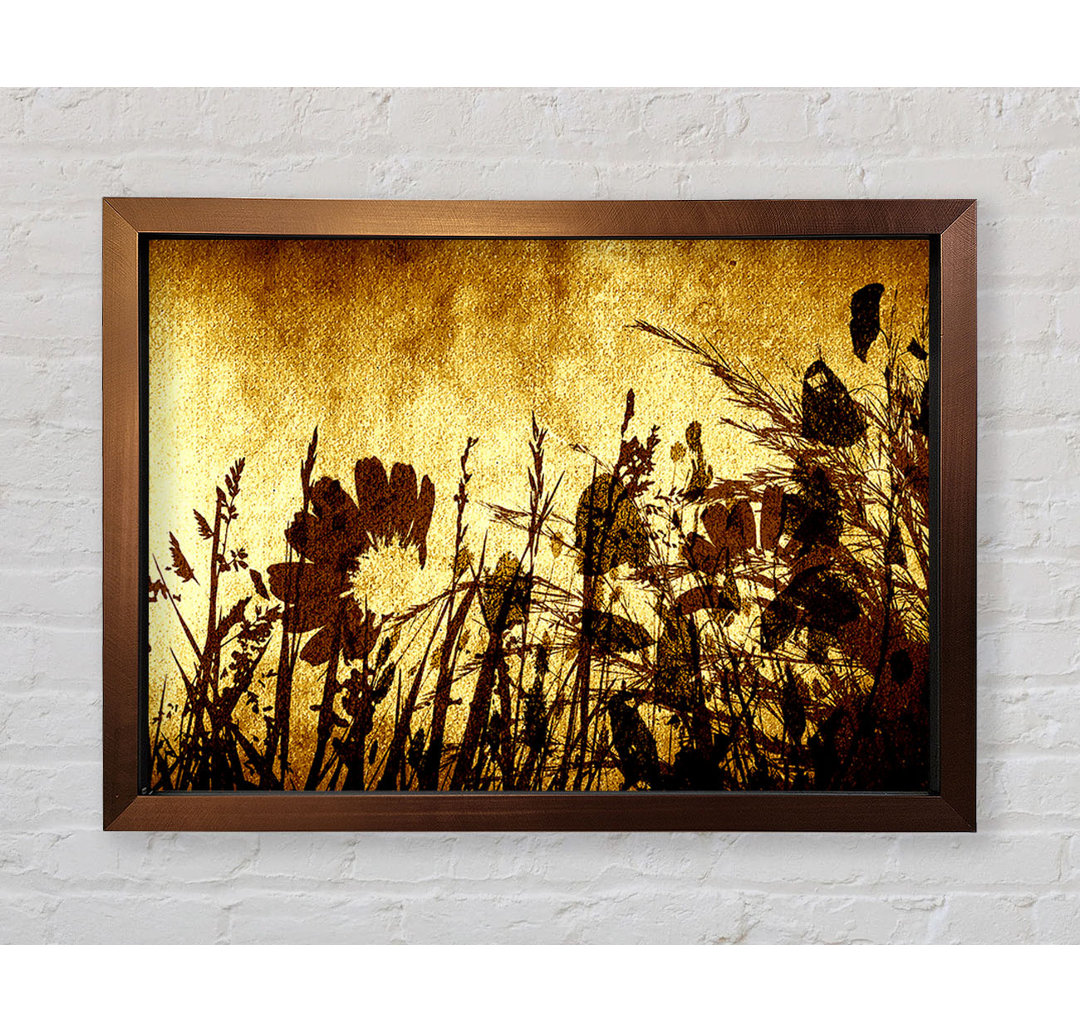 Golden Light Flower - Druck