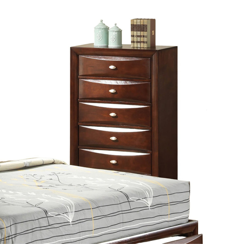 Commode 5 tiroirs, Cerisier
