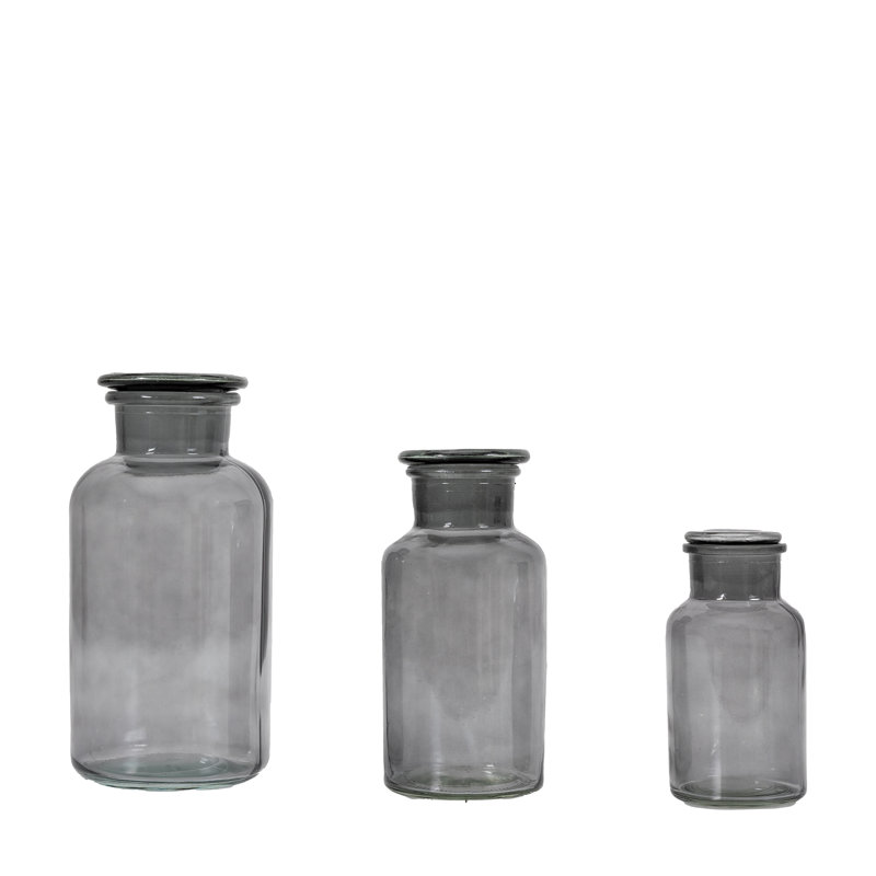 Cosner Glass Table Vase, Grey