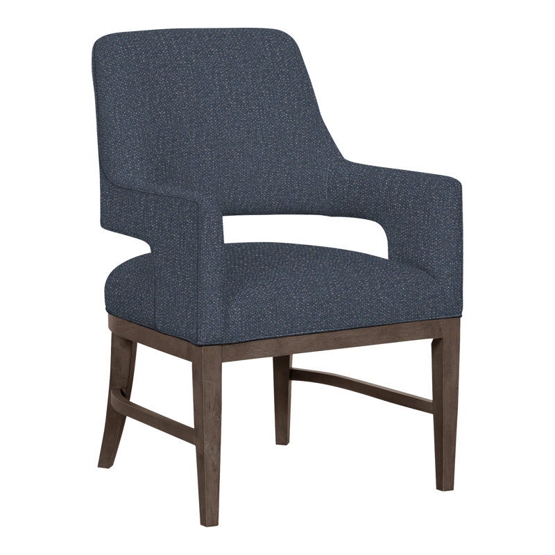 Chaise avec accoudoirs Josie Grande, Perigold Page bleu marine, Mica