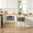 Counter Height Bar Stool Barrel Counter Stool With Backrest,Silver-Gray Velvet Gold Metal Base-993043390-990087651