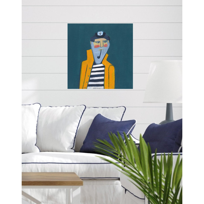 "Marin avec manteau orange" sur toile