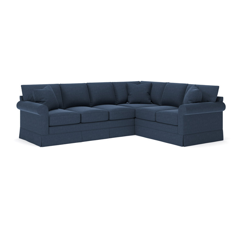 Friedman 115" W 2-Piece Upholstered Sectional with Foam and Down Blend Cushions, Right Hand Facing