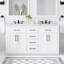 Meuble-lavabo de 60 po de largeur avec comptoir de qualité supérieure et barre d'alimentation OVE Decors Athea-32080300-86291232-86291233