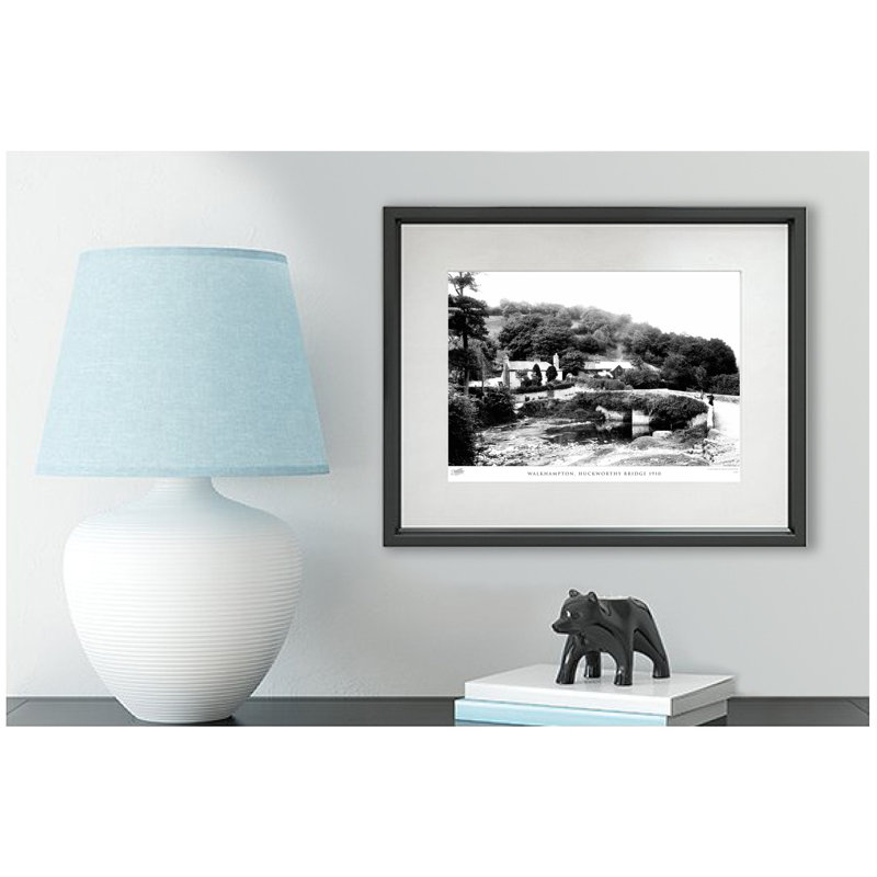 Walkhampton, Huckworthy Bridge 1910 by Francis Frith - Single Picture Frame Print, 40cm H x 50cm W x 2.3cm D