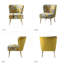 Amata Wooden Upholstery Armless Accent Chair-2062122467