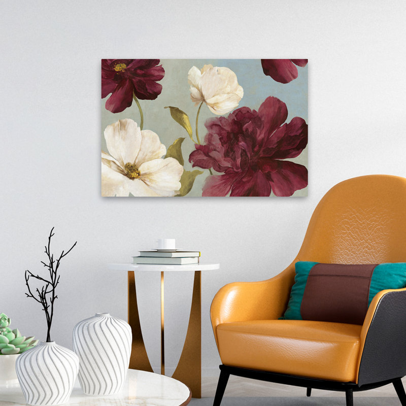 Plantes, fleurs, pivoines profondes II, H 16 po x l 24 po