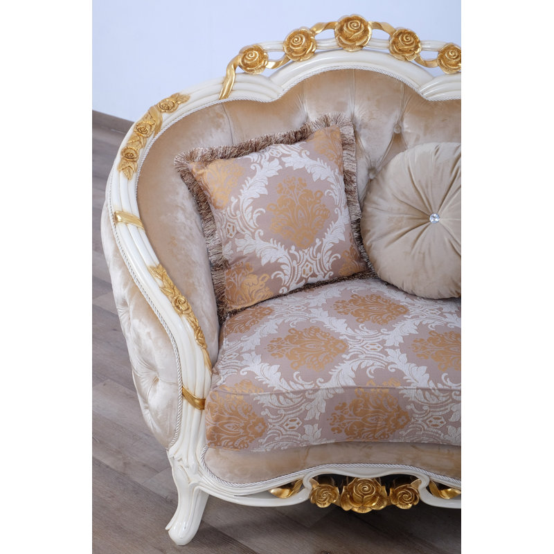 Valentine Armchair, Beige Polyester