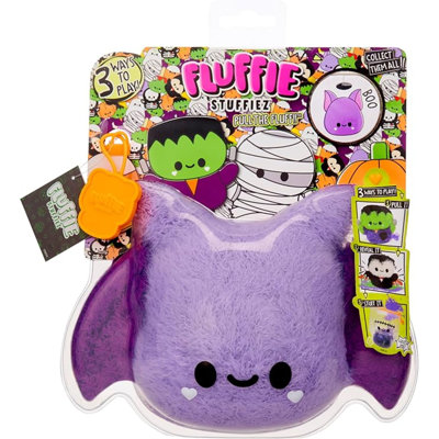 Halloween Bat Small Collectible Feature Plush, Surprise Reveal Unboxing With Huggable ASMR Fidget DIY Fluff Pulling, Ultra Soft