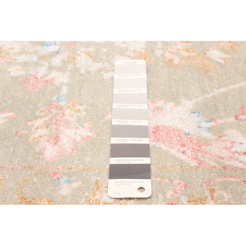 Tapis gris Heritage 2 pi 8 po x 12 pi 1 po