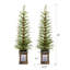 Ensemble d'arbre de Noël artificiel illuminé 4 pi avec PE de haute qualité, assemblage facile et support en pot pour un décor festif