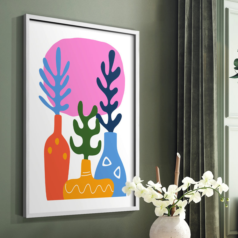 Matisse CDLIX, reproduction encadrée - bois massif, Blanc, H 14 po x l 11 po