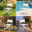 Chaise de patio en aluminium thermolaqué, chaises pliantes d'extérieur résistantes aux intempéries pour balcon de jardin