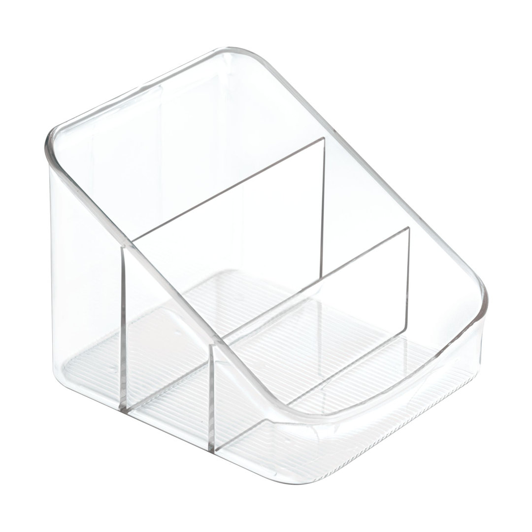 iDesign Linus BPA-Free Plastic 3-Tier Packet Organizer - 6.25" x 5.75" x 5", Clear iDesign