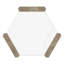 Marcotto Panal 9" x 10" Porcelain Marble Look Wall & Floor Tile