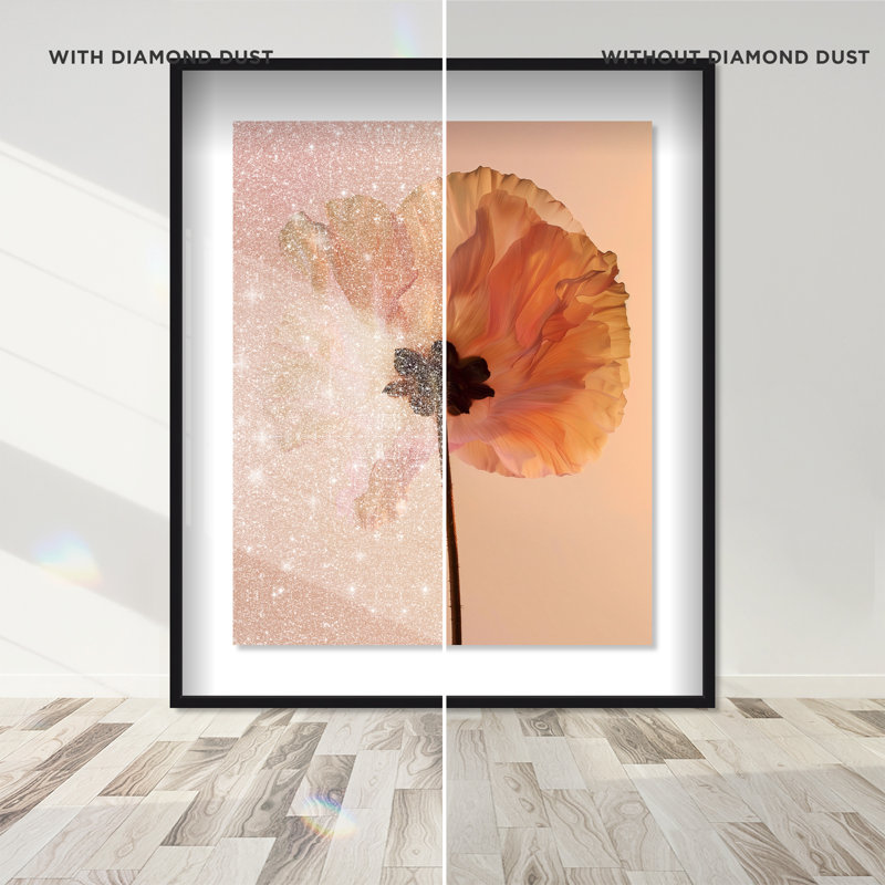 Amber Radiance II Shadowbox Floral & Botanical Print by Oliver Gal, Black Frame, 16 x 20, 25.5"H x 31.5"W, Black Shadowbox