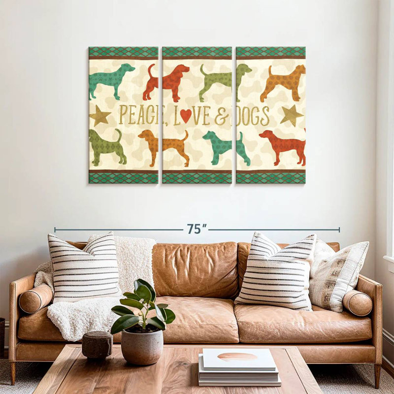 Brampt Dogs Life, 36" H x 57" W