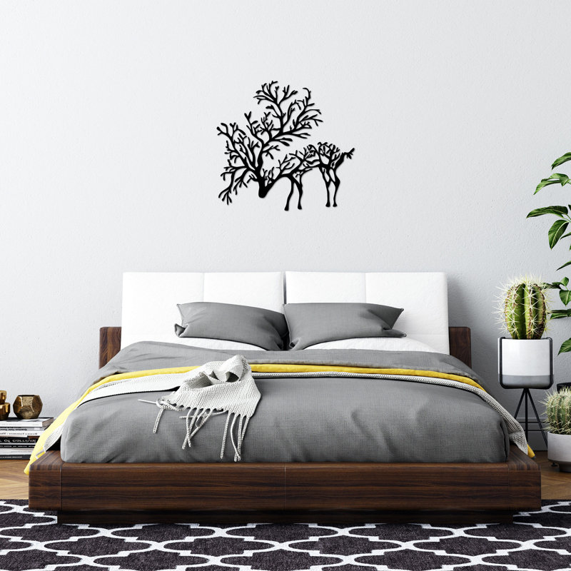 Elegant Decorative Metal Wall Accessory, Black, 25.9 x 27.6 inches | 100% Metal Construction, Thickness: 0.6 inches | Perfect for Modern Home Decor, Durable and Stylish Design for Any Room