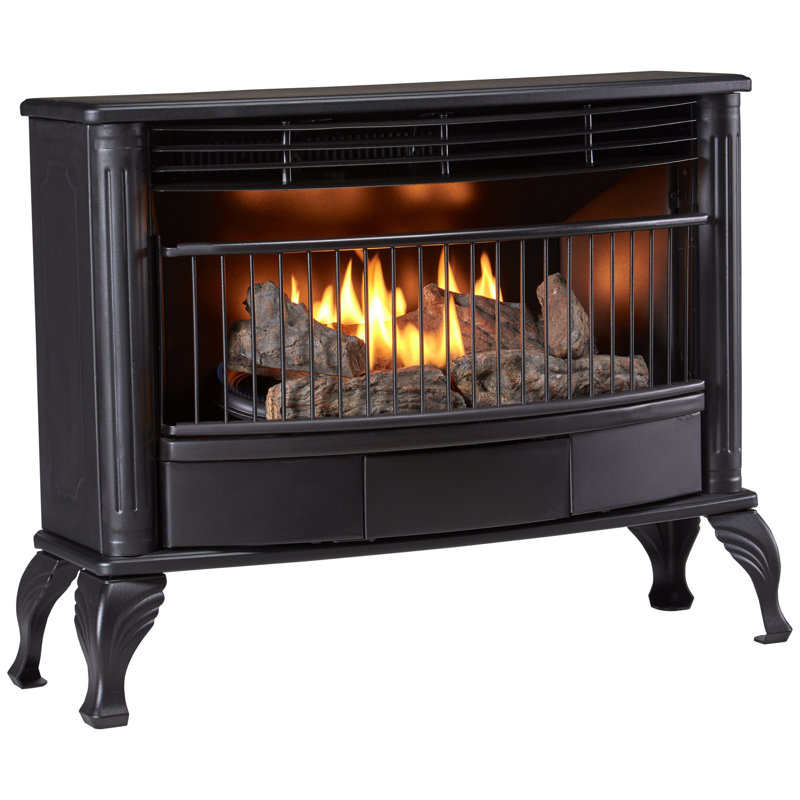 ProCom Ventless Dual Fuel Gas Stove - 25,000 BTU, Remote Control, Black Finish - Model# QNSD250RT