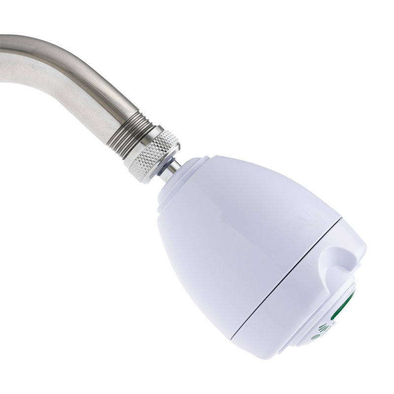 White Round Self-Cleaning Fixed Shower Head