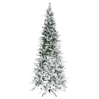 Snow Flocked Pine Artificial Christmas Tree With Realistic Branches