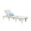 Chaise longue d'extérieur en bois d'acacia, coussin inclus
