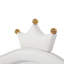 Structure de lit tapissier avec lumières DEL, lit princesse rembourré avec tête de lit couronne