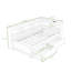 Lit plateforme en L avec deux tiroirs, tablettes et ports USB-387958047-387958045