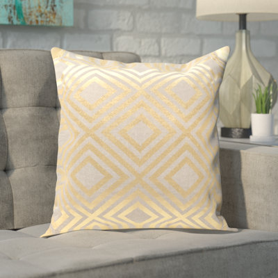 Lisajo Sequined Feather Linen Throw Pillow