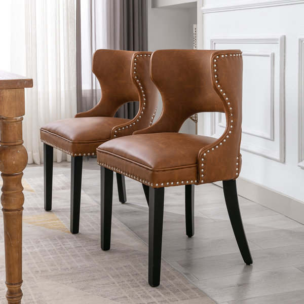 Winston Porter Dekyra Faux Leather Upholstered Side Chair & Reviews ...