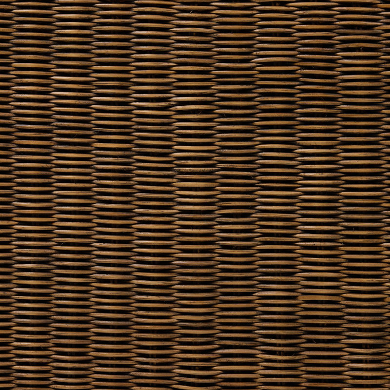 Senna Solid Wood and Rattan Bench