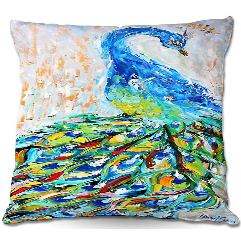  Housse et insert de coussin carré Couch Luminous Peacock II, 16 po x 16 po