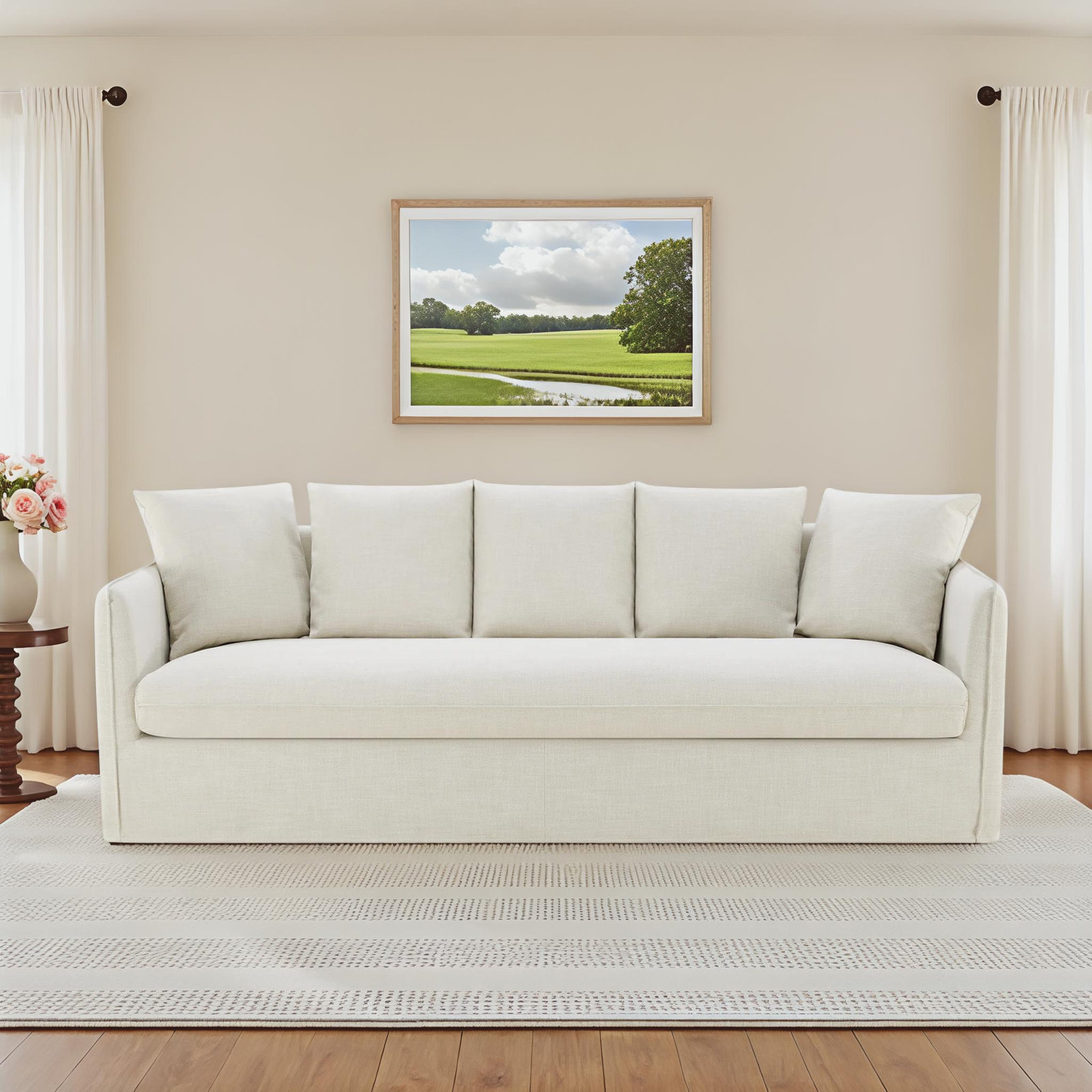Louella 99" Linen Sofa