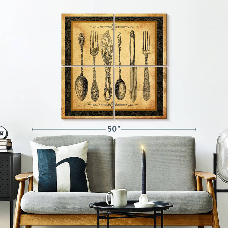 Yarlin Adriana Silverware Vignette, 32" H x 32" W