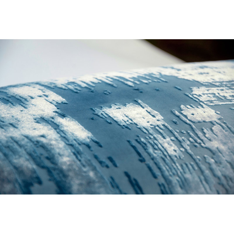 Brush Stroke Lumbar Pillow Cover & Insert, Denim, 16" H x 36" W