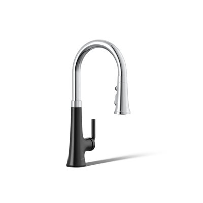 Tone Single Handle Pull Down Kitchen Sink Faucet with Three-Function Pull Down Sprayer