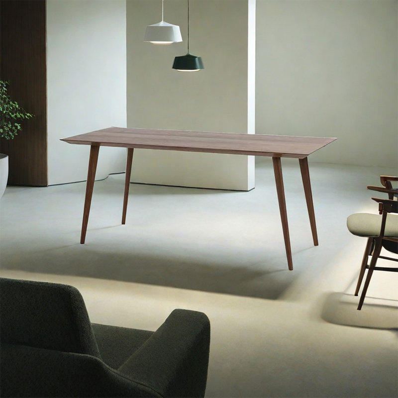 Ash Solid Wood Dining Table, 31.5" W x 62.99" L