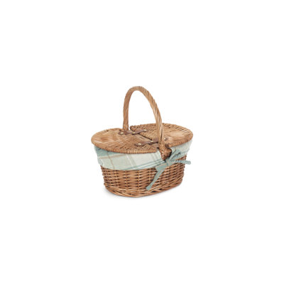 Wicker Child Sized Picnic Basket with Lining